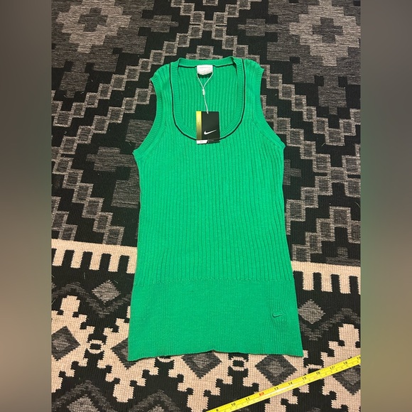 Nike Tops - Nike Women's Vibrant Green Ribbed Tank Top